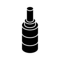 A sleek isometric icon showing face mist spray bottle.. vector
