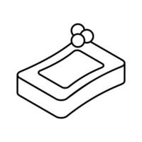 A customizable isometric icon representing a classic soap bar. vector