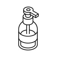 An editable isometric icon of liquid soap dispenser bottle. vector