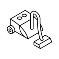 Ready to use isometric icon of a vacuum cleaner. vector