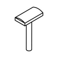 A premium isometric icon of a single blade razor. vector