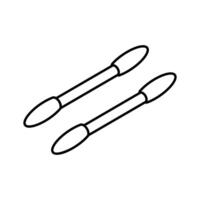 A modern isometric icon of cotton swabs in container. vector