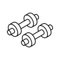 Grab this isometric icon showing a pair of dumbbells. vector