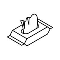 A customizable isometric icon of wet wipes packet. vector