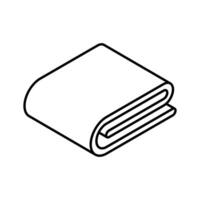 Visually engaging isometric icon showing neatly folded clothes. vector