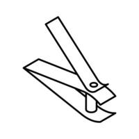 A visually appealing isometric icon of metal nail clipper. vector