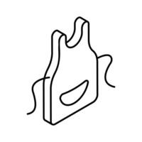 An editable isometric icon representing a kitchen apron. vector