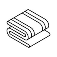 A premium isometric icon of neatly folded towel. vector