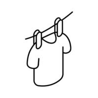 Trendy isometric icon of drying shirt, easy to edit. vector