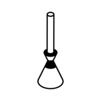 A customizable isometric icon showing a dusting brush tool... vector