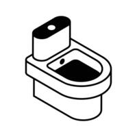 A visually appealing isometric icon of bathroom commode... vector