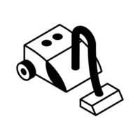 Ready to use isometric icon of a vacuum cleaner... vector