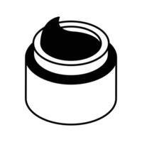 A modern isometric icon displaying moisturizer cream container... vector