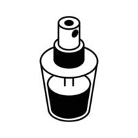 Well crafted isometric icon showing mist spray bottle... vector