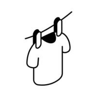 Trendy isometric icon of drying shirt, easy to edit... vector
