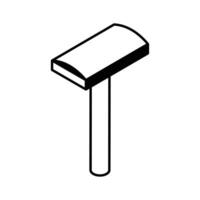 A premium isometric icon of a single blade razor... vector