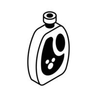 Get a glimpse of this isometric icon of detergent bottle... vector