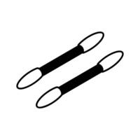 A modern isometric icon of cotton swabs in container... vector