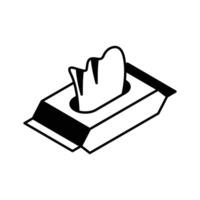 A customizable isometric icon of wet wipes packet... vector