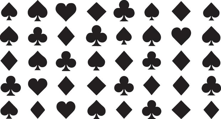a black and white pattern with a bunch of spades
