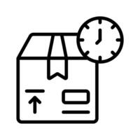 Easy to use line style icon of delivery time. vector