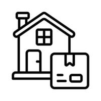 Have a look at this latest line style icon of home delivery. vector