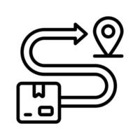 Grab this amazing line style icon of parcel tracking. vector