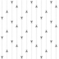 Cut here seamless pattern. Scissors with dotted lines, paper cut here seamless pattern for ticket, coupon vector