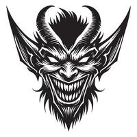 Longhorn Skull Sublimation Design with Demon Style vector