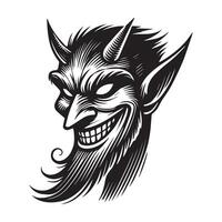 Longhorn Demon Face art Design for Sublimation vector