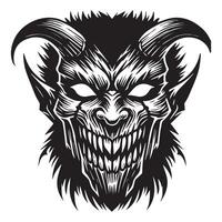 Scary Devil Face Artwork for Sublimation and Print vector