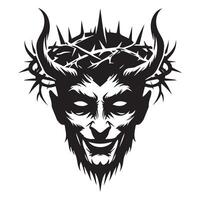 Devil Skull Clipart with Horror and Gothic Vibes vector