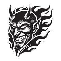 Demon Longhorn Skull for Graphic Design vector
