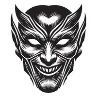 Devil Skull Design with Gothic Elements vector