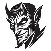 Demon Longhorn Skull Clipart for Creepy Projects vector