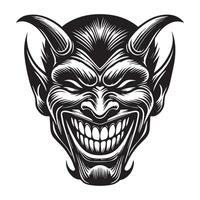 Devil Demon Longhorn Design for Dark Art Prints vector