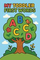 Kids book Colorful Cover Template vector