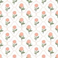 Summer flowers dahlia damask Seamless Pattern. romantic background for textile, fabric, wrap texture vector