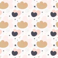 Bohemian baby pattern. Seamless baby pattern in boho style vector