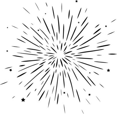 Confetti firework black and white falling composition isolated. graphic line ink illustration. Party festive firework. Carnival confetti isolated on white background.