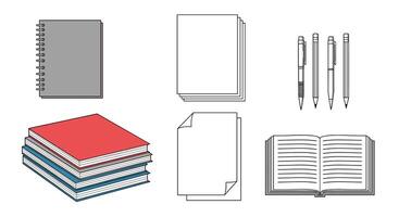 Creative Paper and Writing Stationery Elements for Your Next Project with Versatile Application vector