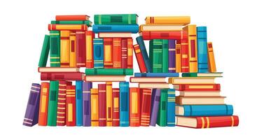 Books provide an abundance of knowledge offering wisdom for success that is achieved over time vector