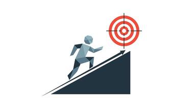 Personal Growth and Ambition Achieving Targets Stepping Up To The Next Level Of Success vector