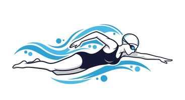 The Art of Swimming Mastering Technique Developing Speed and Endurance in Water vector