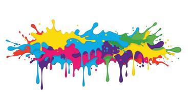 An Artistic Array of Colors that Burst Together into a Beautiful Painting Mess vector