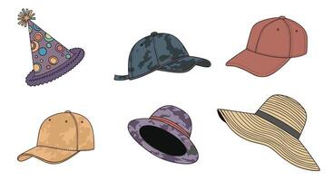 Different Types of Hats for All Seasons and Occasions Fashion Accessories vector