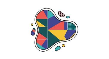 A colorful abstract design with a bubble shape vector