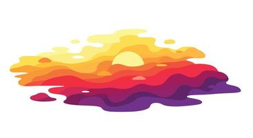 Colorful abstract background with orange, yellow and purple splashes vector