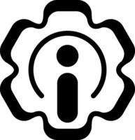 Tech Support Modern Semi Solid Black Icon vector
