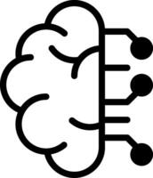 Machine Learning Modern Semi Solid Black Icon vector